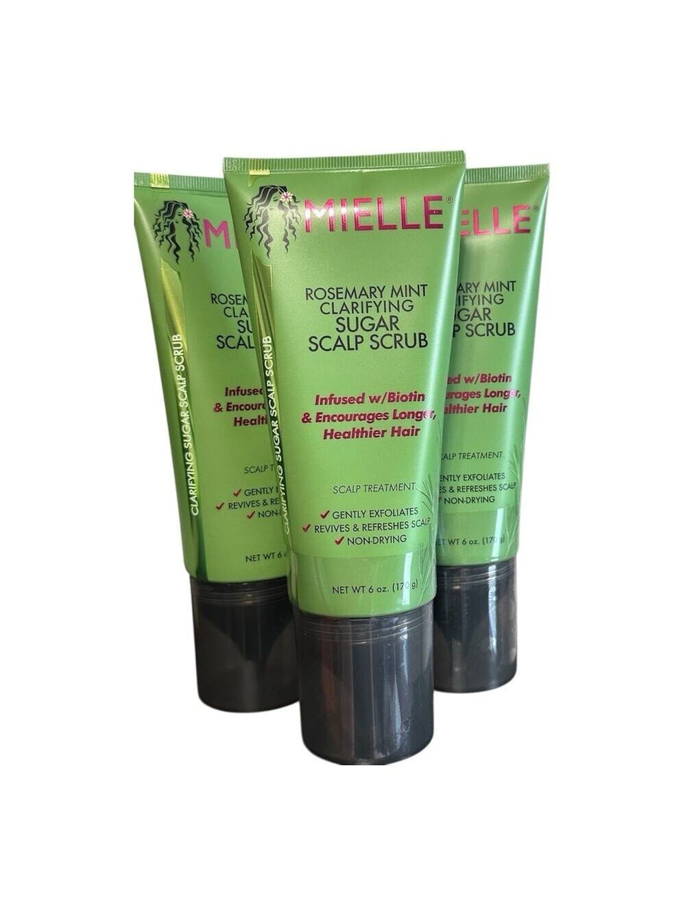 Mielle 3x Rosemary Mint Pre-Shampoo Sugar Scalp Scrub 6 oz